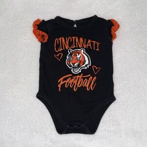 NFL size 3/6 month black Cincinnati Bengals onesie